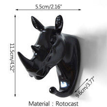 Load image into Gallery viewer, Hook Home Decoration Hanging Key Hook Wall Coat Hook Multifunctional Animal Free Punch Hook Head Coat Hook