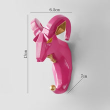 Load image into Gallery viewer, Hook Home Decoration Hanging Key Hook Wall Coat Hook Multifunctional Animal Free Punch Hook Head Coat Hook
