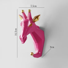 Load image into Gallery viewer, Hook Home Decoration Hanging Key Hook Wall Coat Hook Multifunctional Animal Free Punch Hook Head Coat Hook