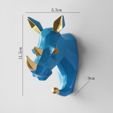 Load image into Gallery viewer, Hook Home Decoration Hanging Key Hook Wall Coat Hook Multifunctional Animal Free Punch Hook Head Coat Hook
