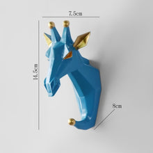 Load image into Gallery viewer, Hook Home Decoration Hanging Key Hook Wall Coat Hook Multifunctional Animal Free Punch Hook Head Coat Hook