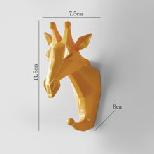Load image into Gallery viewer, Hook Home Decoration Hanging Key Hook Wall Coat Hook Multifunctional Animal Free Punch Hook Head Coat Hook