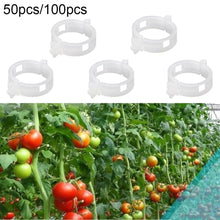 Load image into Gallery viewer, 50/100Pcs Clear Hanging Plastic Vegetables Plant Vine Gardening Tool Clips Clamp
