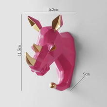 Load image into Gallery viewer, Hook  Home Decoration Hanging Key Hook  Wall Coat Hook Multifunctional Animal Free Punch Hook Head Coat Hook
