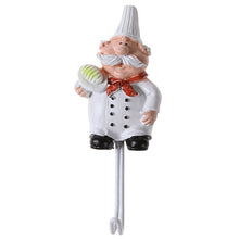 Load image into Gallery viewer, 1pcs Cartoon Chef Shaped Hook Self Adhesive Key Holder Wall Door Clothes Coat Hat Hanger Kitchen For Bathroom Towel Hooks Hanger
