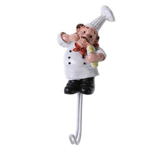 Load image into Gallery viewer, 1pcs Cartoon Chef Shaped Hook Self Adhesive Key Holder Wall Door Clothes Coat Hat Hanger Kitchen For Bathroom Towel Hooks Hanger
