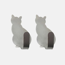 Load image into Gallery viewer, 2pcs Self Adhesive Hooks Cat Pattern Storage Holder Clothes Towel For Bathroom Kitchen Hanger Stick on Wall Hanging Door Racks
