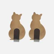 Load image into Gallery viewer, 2pcs Self Adhesive Hooks Cat Pattern Storage Holder Clothes Towel For Bathroom Kitchen Hanger Stick on Wall Hanging Door Racks
