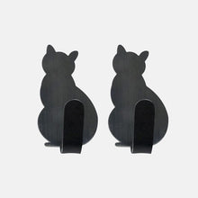 Load image into Gallery viewer, 2pcs Self Adhesive Hooks Cat Pattern Storage Holder Clothes Towel For Bathroom Kitchen Hanger Stick on Wall Hanging Door Racks
